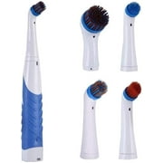 Reveal Power Scrubber Sonic Scrubber Electric Cleaning Brush with 4 Brush Head for Tub (Blue)