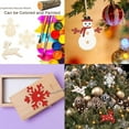 thumbnail image 3 of 30Pcs Wooden Christmas Ornaments Christmas Tree Decorations Snowflake Elk Snowman Blank Unfinished Wood Pendants with 30Pcs Rope Cords for DIY Crafts Home Christmas New Year Decorations, 3 of 7