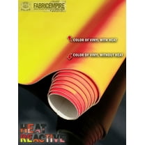 Vinyl Upholstery Thermosensitive Temperature Change Heat Reactive Fuchsia to Neon Yellow Faux PU Leather Fabric 54" Wide Sold By The Yard