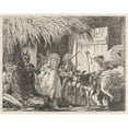 thumbnail image 2 of Giovanni Domenico Tiepolo 18x15 Gold Ornate Wood Frame and Double Matted Museum Art Print Titled - Joseph and Mary Prepare to Leave (1750-1753), 2 of 4