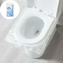 6-Pack Disposable Toilet Seat Covers - Clear Plastic Sanitary Sticker for Travel/Hospital/Hotel, 15.7x18.9in (40x48cm) Hygienic Barrier with Anti-Slip Design Clear