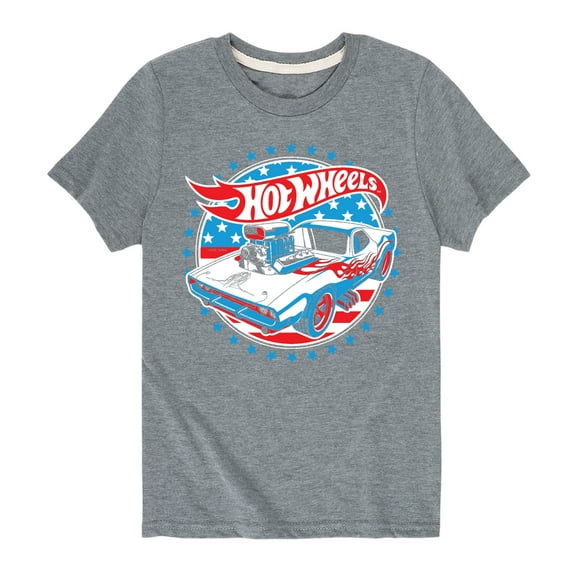 Hot Wheels - Red, White and Blue Muscle Car - Toddler And Youth Short Sleeve Graphic T-Shirt