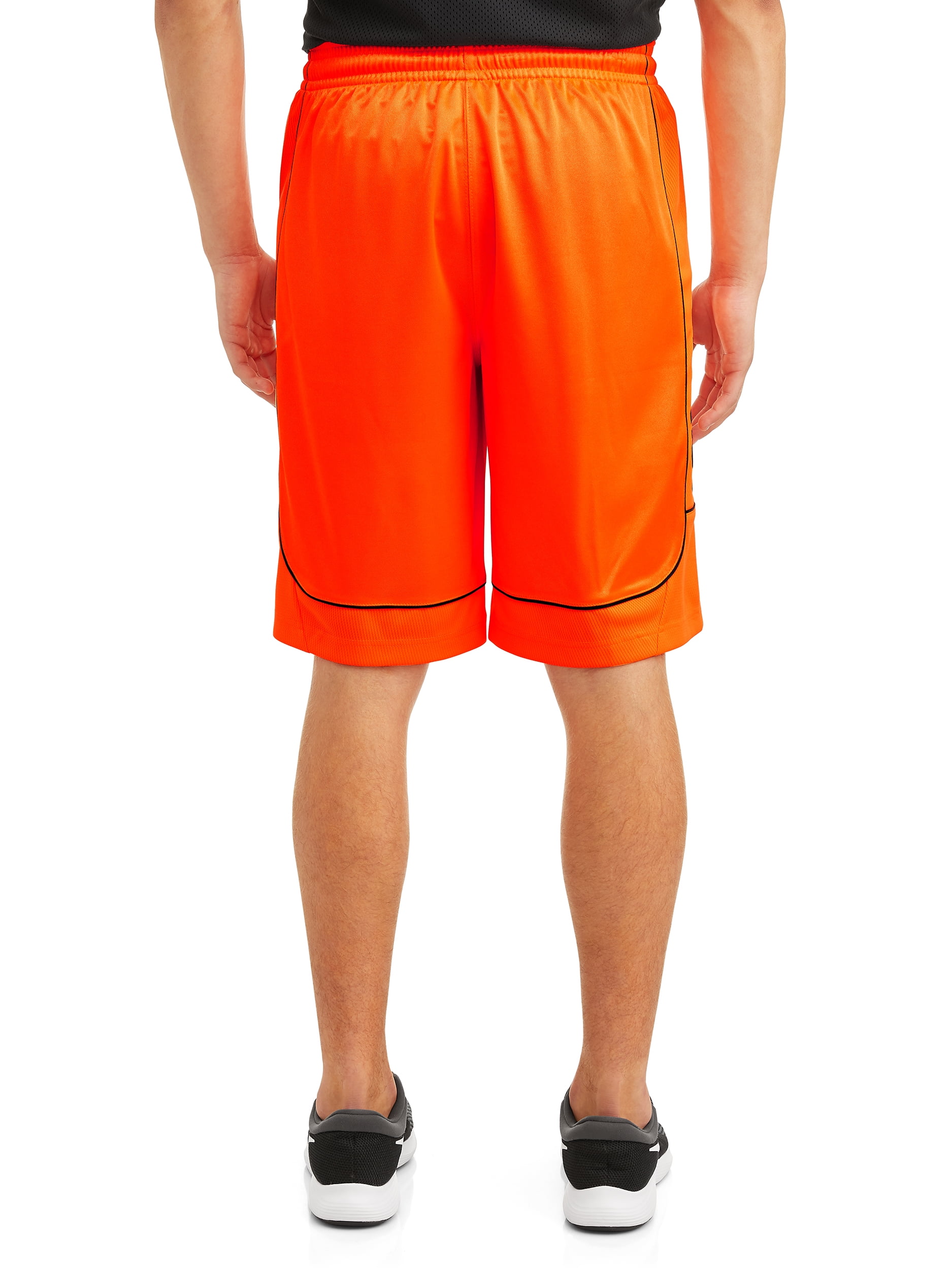 black and orange basketball shorts