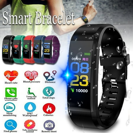 Fitness Tracker Watch bluetooth Smart Bracelet Wristband Activity Tracker Sport Watch Heart Rate Blood Pressure Pedometer Calorie Sleep Monitor for iPhone & (Best Iphone Sleep Tracker)