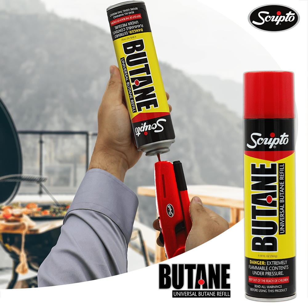 (2 pack) Scripto Butane Canister 165 Grams