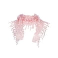 thumbnail image 1 of INSPIRAR CHIC Bufandas de encaje de mantilla de tul, velo triangular para cubrir la cabeza en la iglesia para bodas de damas de honor 51.2"x15.7" Rosa albaricoque claro, 1 of 5