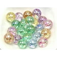 thumbnail image 2 of U8MO 30 Mixed Transparent Color Glitter Acrylic Smooth Round Beads 14mm Kids Crafts, 2 of 6