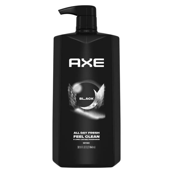 AXE Body Wash 12h Refreshing Scent Cleanser Black Frozen Pear & Cedarwood Men's Body Wash With 100% Plant-Based Moisturizers ,32 fl oz