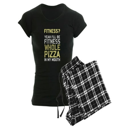 

CafePress - I ll Be Fitnees Whole Pizza In My Mouth Pajamas - Women s Dark Pajamas
