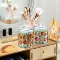 thumbnail image 3 of Yayeee 2 Pack Qtip Holder Bathroom Cotton Swab Canister with Lid Clear Dispenser Set, Yellow Tomatoes, 3 of 6