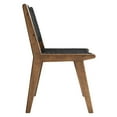 thumbnail image 4 of Modway Saoirse Woven Rope Wood Dining Side Chair in Walnutt Black, 4 of 10