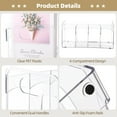 thumbnail image 4 of 2 PCS Clear Magazine Holders, 4 Slots Clear Magazine Organizer, Transparent Book Desk Rack, Clear Plastic File Sorter Divider, Multipurpose Desktop Holder for Books Vinyl Records Office Files, 4 of 6
