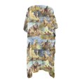 thumbnail image 2 of HELLHERO Fashion Bathing Suit Cover Up for Summer Polyester One Size Long Kimono Swimsuit Cover Up Wild Western Horse Herd Print, 2 of 6