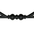 thumbnail image 3 of Kate and Laurel Travere Wood Bench, Rustic Finish with Ornate Black Painted Metal Support Bar, 3 of 5