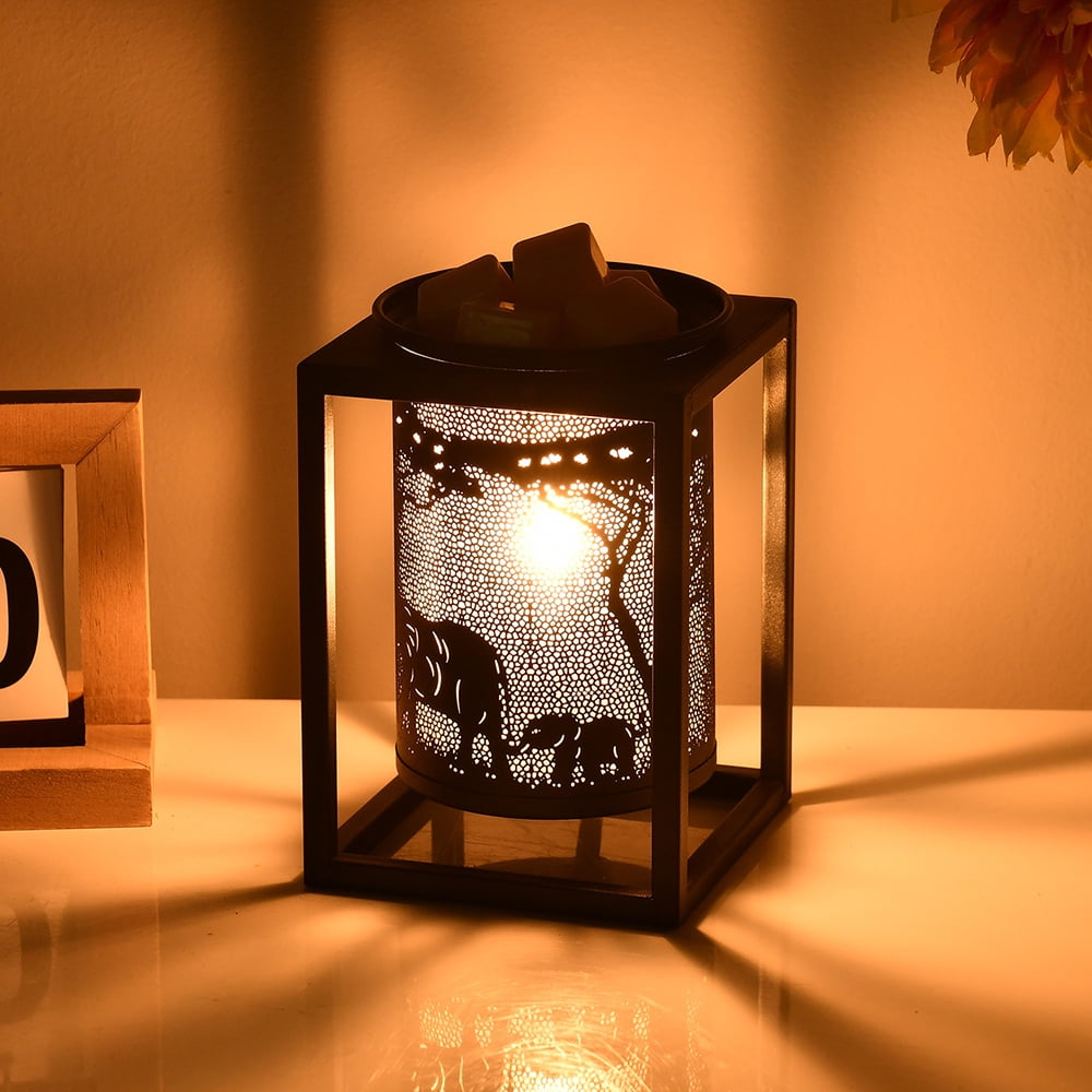 Oil Burner with shadow effect wax melt tea light candle holder tealight elements 