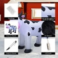 thumbnail image 4 of Decoración inflable navideña TRMESIA con forma de vaca de 6 pies con luz LED, 4 of 6