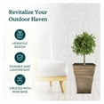 thumbnail image 6 of 22 Inch Avino Tall Square Planter - Decorative Indoor Outdoor Plant Pot for Front Porch, Deck, Patio and Home, Celtic Bronze, 6 of 7