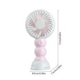 thumbnail image 3 of Fan USB Rechargeable Handheld Mini Fan, 3-Speed Portable Turbo Cooling Fan, ABS Lightweight Personal Desk Fan, Digital Battery Display, Quiet Travel Camping Makeup Chilling Tool, 3 of 6