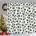 thumbnail image 3 of Winter Shower Curtain, Christmas Tree Green Pine Forest Shower Curtains Set Farmhouse Holiday Bathroom Decor, Waterproof Fabric Bath Curtain with Hooks 72x72 Inch, 3 of 6