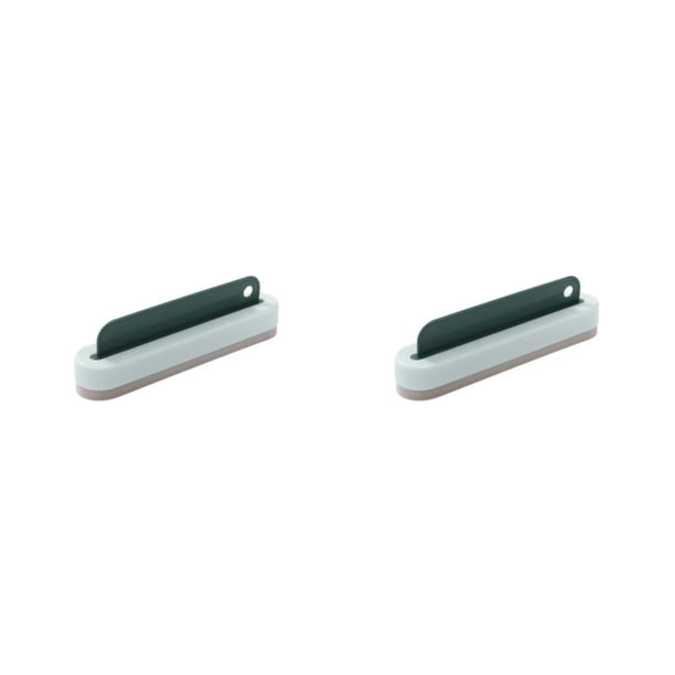 Injueey Limpiaparabrisas multifunción 2 en 1 para limpieza de vidrio, tabla raspadora, azulejos, cepillo de pared de doble , accesorios de Verde 2Conjunto