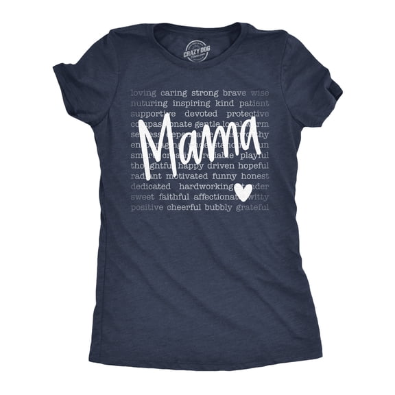 Womens Funny T Shirts Mama Words Cute Mothers Day Tee For Ladies Womens Graphic Tees