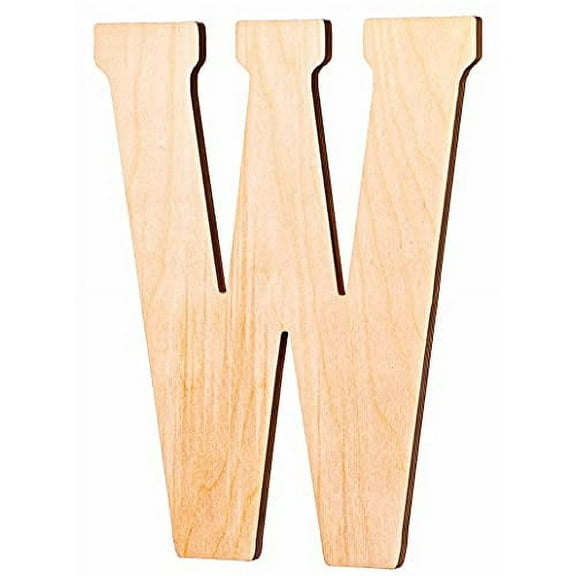 UNFINISHEDWOODCO 23-Inch 23in Vintage Wood, Unfinished Letter W