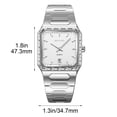 thumbnail image 3 of Reloj de cuarzo para hombre con indicador de fecha – Reloj de pulsera de acero inoxidable para negocios, resistente al agua para uso diario, reloj analógico de moda para la oficina o uso casual., 3 of 6