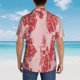 thumbnail image 4 of Fotbe Red Meat Camisa Hawaiana para Hombre Unisex – Camisa Casual de Verano con Botones de Manga Corta de Algodón y Lino,Large, 4 of 7