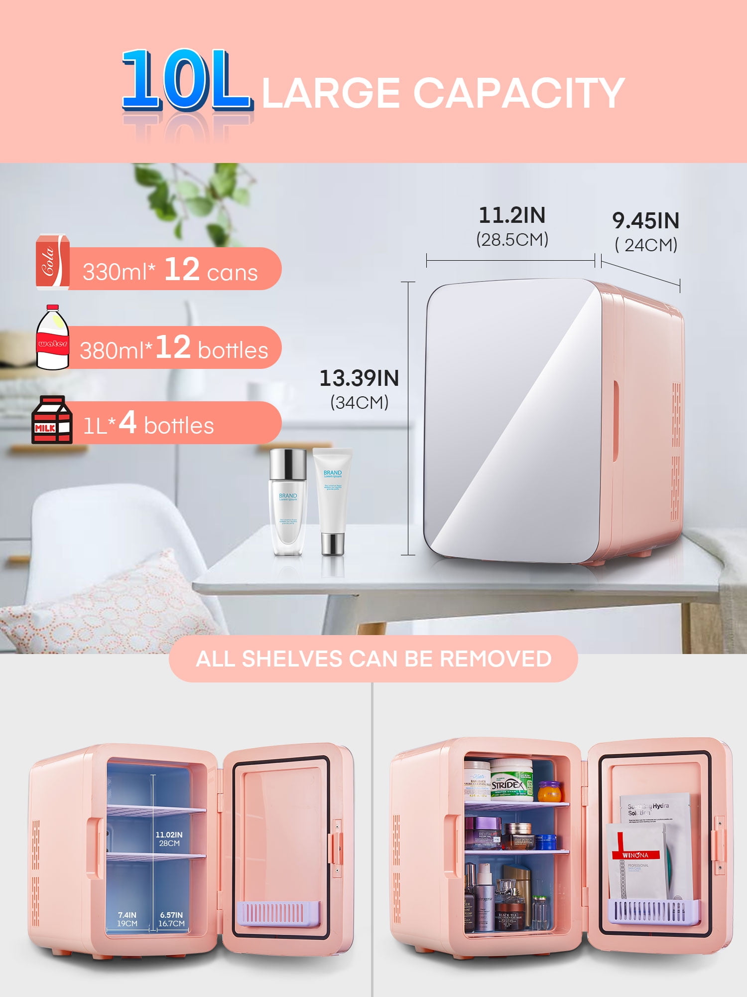 Buy DECEN Mini Fridge 10 Liter Portable Beauty Makeup Skincare
