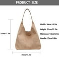 thumbnail image 5 of Gocvo Retro Faux Suede Bags for Women Suede Tote Bag with Purse Slouchy Bag Hobo Handbag Crescent Satchels Shoulder Bag|Beige, 5 of 8