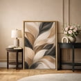 thumbnail image 2 of Framed Canvas Print Abstract Leaves Wall Art Modern Botanical Decorative for Living Room Bedroom - 24"x36" NATURAL, 2 of 8