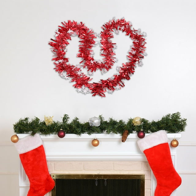 ELAYARD 5 Pcs Guirlandes de Noël Classiques Rouges Guirlande Décorative pour Décoration de Vacances