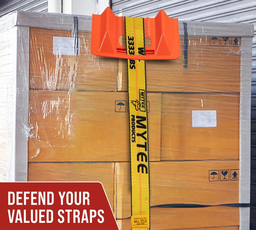 (40 Pieces) 4"x10" Orange Corner Protector V Shaped Flatbed Edge Guards with Carrying Case - Cargo Load Corner Edge Protector and Tie-Down Strap Guard for Flatbed
