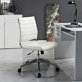 thumbnail image 6 of Modway Jive Modern Vinyl Armless Mid Back Office Chair in White, 6 of 6
