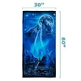 thumbnail image 4 of Dawhud Direct | Blue  Towels & Washcloths Wolves Howling Moon Cotton Beach | 1, 4 of 7