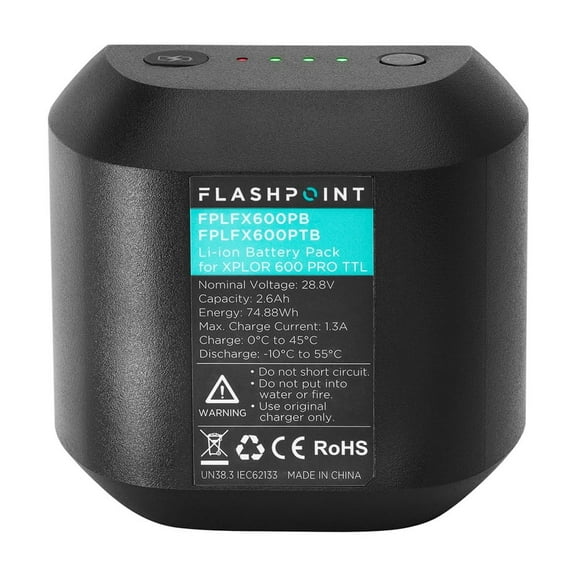 Flashpoint Rechargeable Lithium-Ion Battery Pack for XPLOR 600 PRO (AD600Pro) Flash (28.8V, 2600mAh) - Godox WB26