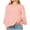 Pink, variant on Lmnyox Women's Loose Casual Blouse Flowy 3/4 Sleeve Scoop Neck T Shirt Summer Lightweight Tunic Tops