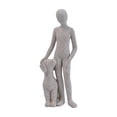 thumbnail image 2 of Cheapark 96、Animal Resin Statue Human and Dog Tabletop Sculpture Art Craft for Office Living Room Rustic Home Ornament Display, 2 of 7