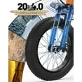 thumbnail image 7 of Qlife Racer Fat Tire Electric Bicycle for Adults, 28MPH Mountain Ebike with Peak 1200W Brushless Motor, Removable Battery, 20X4.0 Tire Step Over E-MTB with 7-Speed Orange, 7 of 7