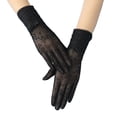 thumbnail image 2 of Women Sexy Black Dot Short Lace Lace Breathable Riding Sunscreen Wedding Gloves, 2 of 3