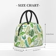 thumbnail image 5 of YFYANG Portable Waterproof Insulated Lunch Bag, Green Abstract Leaf Doodle Reusable Cooler Bag / Picnic Bag for Adults Teens, 5 of 9