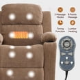thumbnail image 3 of GVN Motorized Lift Recliner with 350LBS Rating, Vibrating Massage, Heating Function, Durable Cup Holders, Brown, 3 of 10