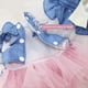 thumbnail image 4 of Vestido para perro, suéter de invierno para perro, falda vaquera de hilo blanco para cachorro, vestido de princesa para perro, ropa para mascotas, talla S, 4 of 5