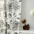 thumbnail image 5 of 2 Panels Floral Curtains Set, Farmhouse Curtain Back Tab Drapes for Living Room Bedroom Light Filtering Vintage Rod Pocket Curtains, 5 of 5