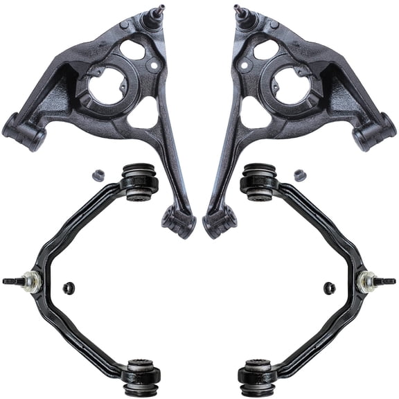 Detroit Axle - RWD 4pc Front Control Arms for 2003-2014 Chevrolet Express 1500 GMC Savana 1500, 2003-2005 Express Savana 2500, Upper & Lower Control Arms w/ Ball Joints Replacement