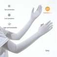 thumbnail image 2 of QSAWXQZ Unisex UV Protection Breathable Arm Sleeves Finger Gloves Solid Sunblock Hand Covers for Fishing Sailing Free Size, 2 of 3
