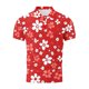 thumbnail image 5 of Blusa y camisa de manga corta con cuello vuelto para hombre, informal, de manga larga, con botones estampados, de poliéster, 5 of 5