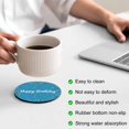 thumbnail image 3 of Lake Blue Birthday Coasters Set of 4, Absorbent Coasters for Drinks, Colorful Confetti Ribbons Polka Dots Classroom Coaster for Desk Coffee Table Protection, Home Decor House Warming Gifts 4", 3 of 8