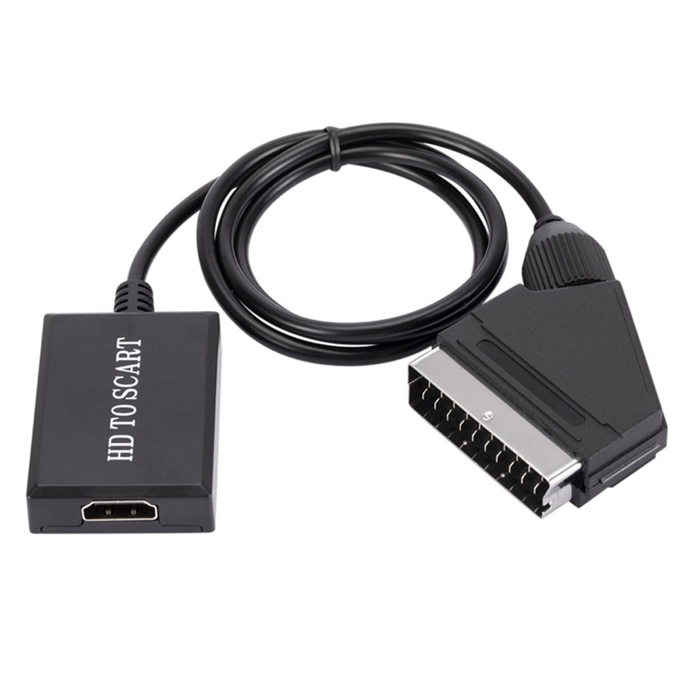 HDMI-compatible to Scart Converter HD TV DVD 720P Video Audio Adapter -