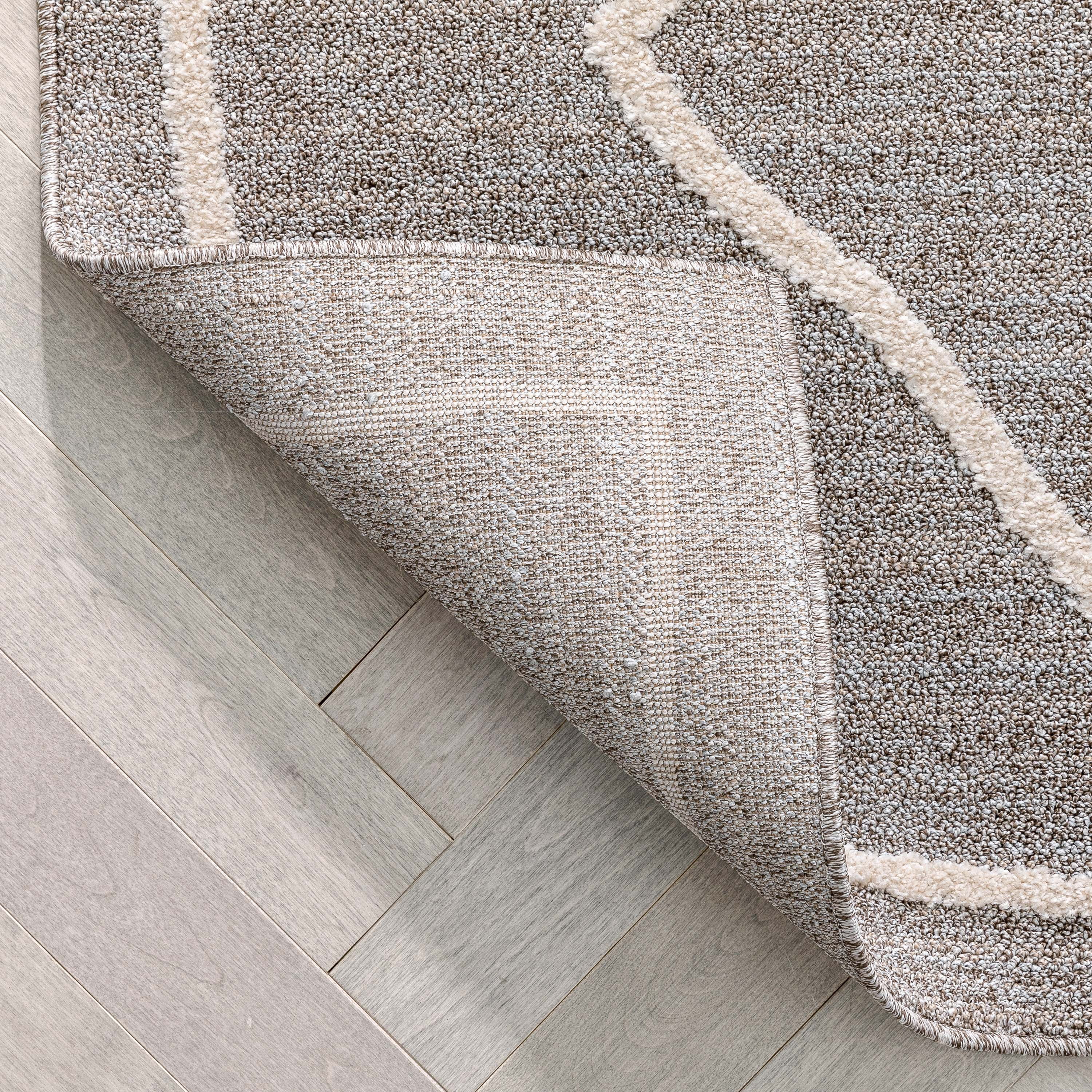 Well Woven Harlow Cora Moroccan Lattice Trellis Taupe 5'3" x 7'3" Area Rug